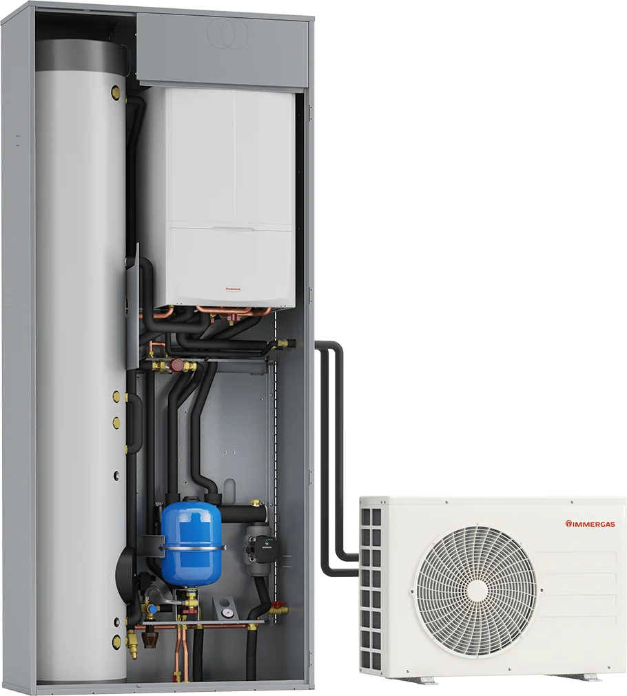 Pompa de caldura hibrida cu boiler
