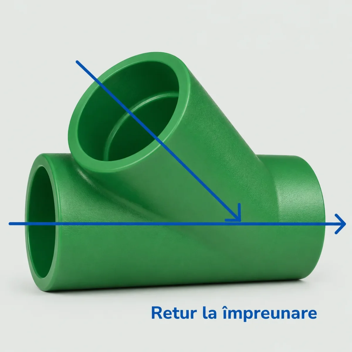 Ramificatie (teu) PPR 45° retur la impreunare
