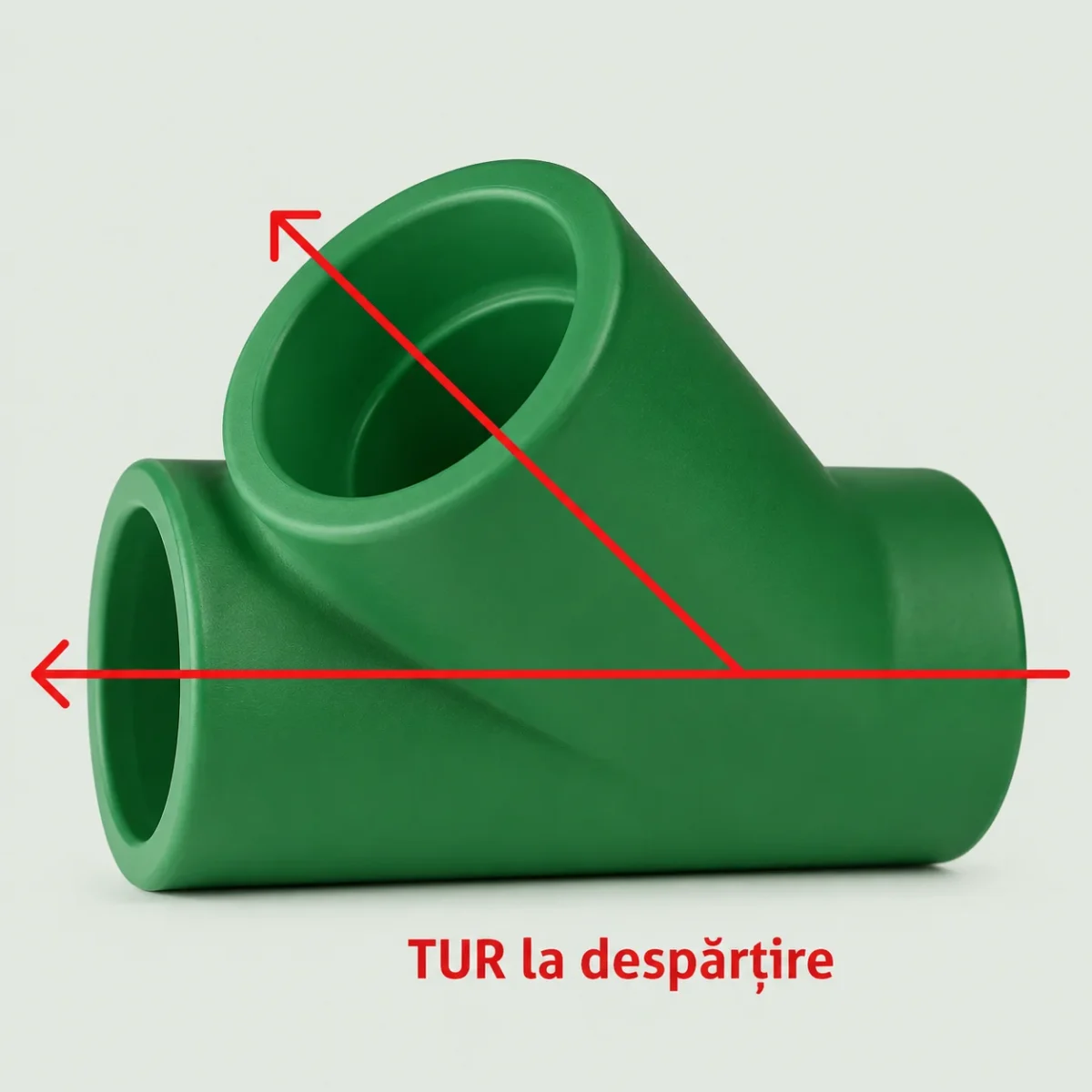 Ramificatie (teu) PPR 45° retur la impreunare