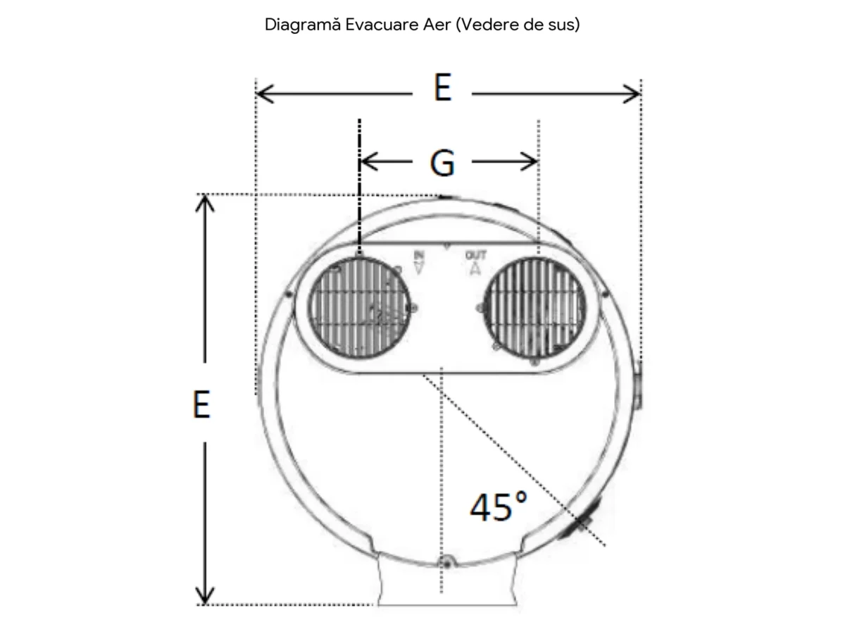 Boiler cu pompa de caldura Atlas ATHW R290 racorduri aer