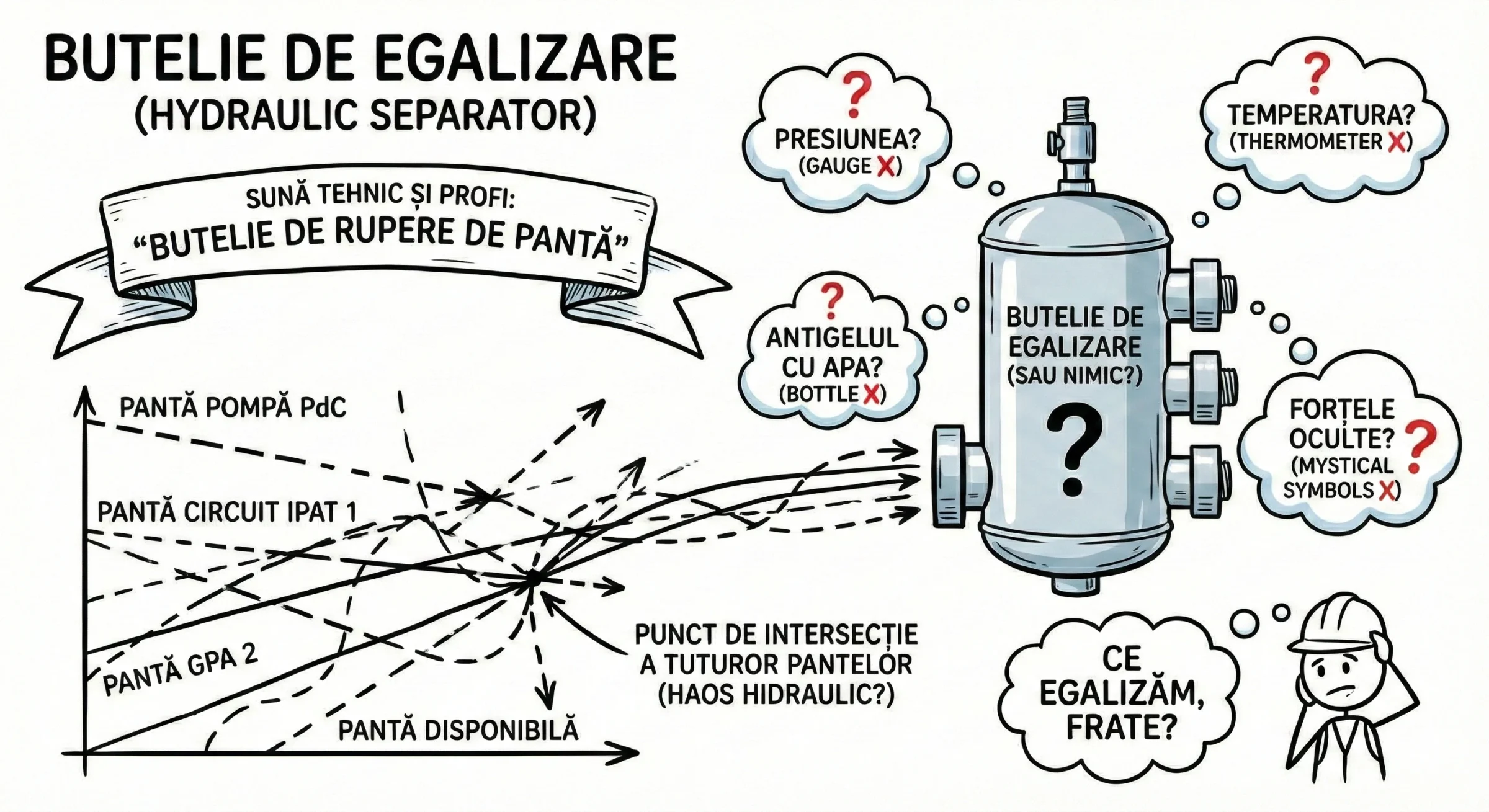 Butelie de egalizare presiuni - Butelie de rupere de panta
