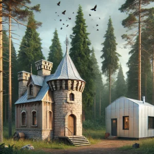 Casa usoara sau normala - mini castel