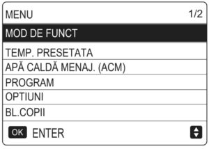 Ecran meniu de baza - Hyundai