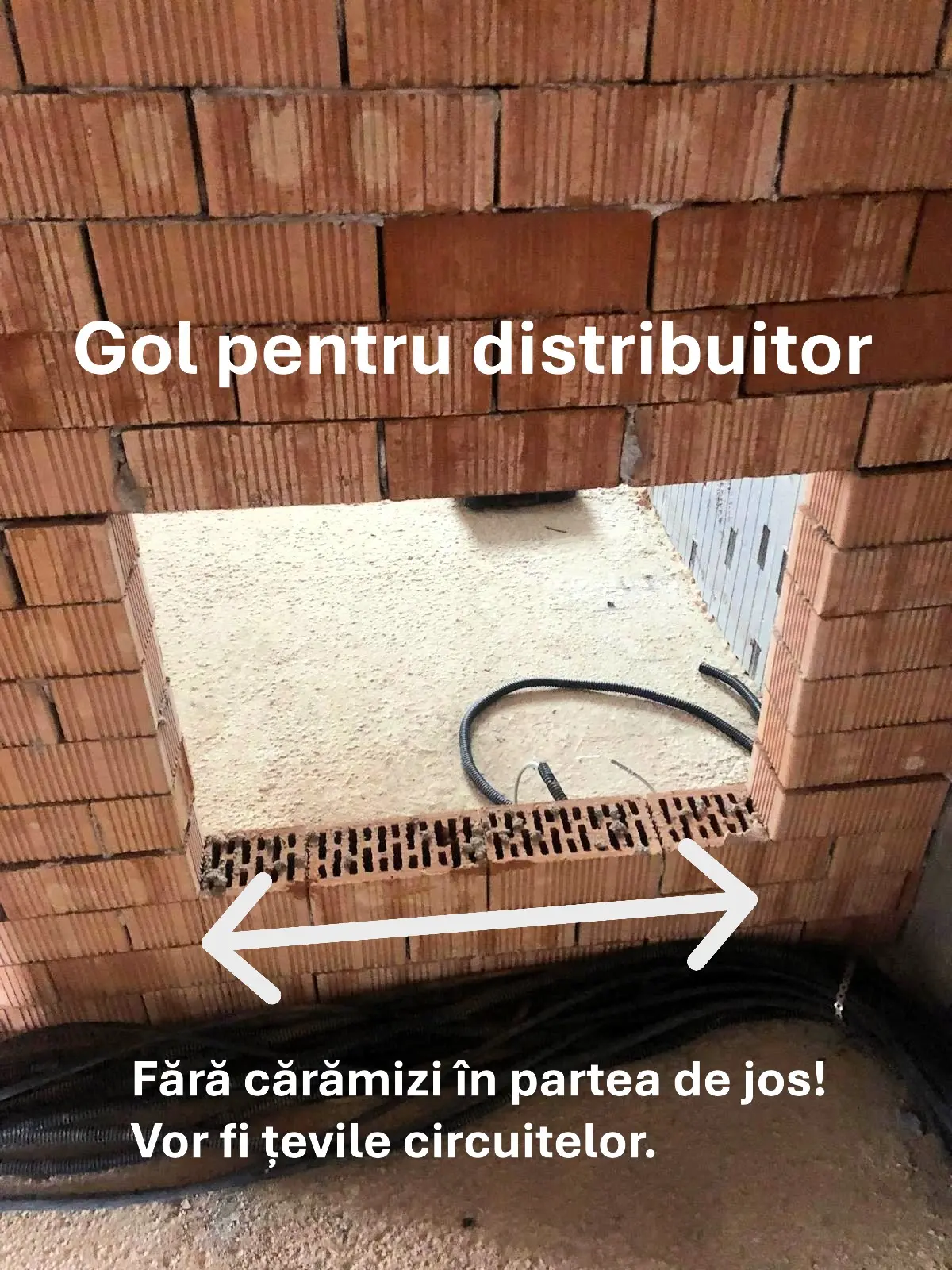 Gol pentru distribuitor cu caramizi jos - nu