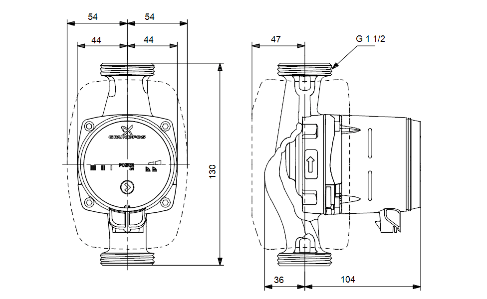 Grundfos Alpha2 L 25-60 130