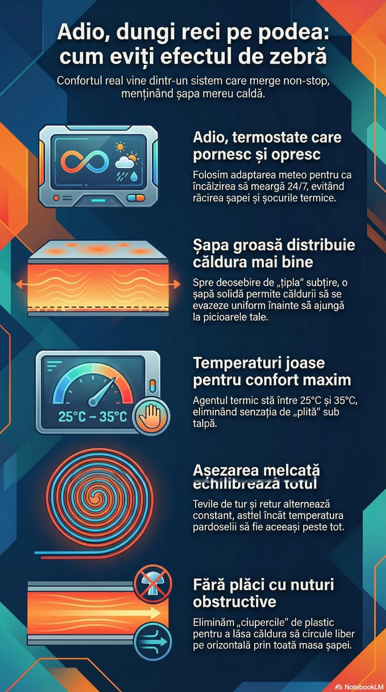 La pas de 20-25 cm apare efectul de zebra