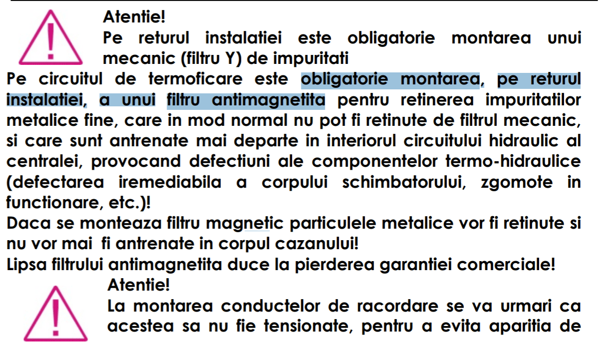 Motan impune folosirea filtrului antimagnetita