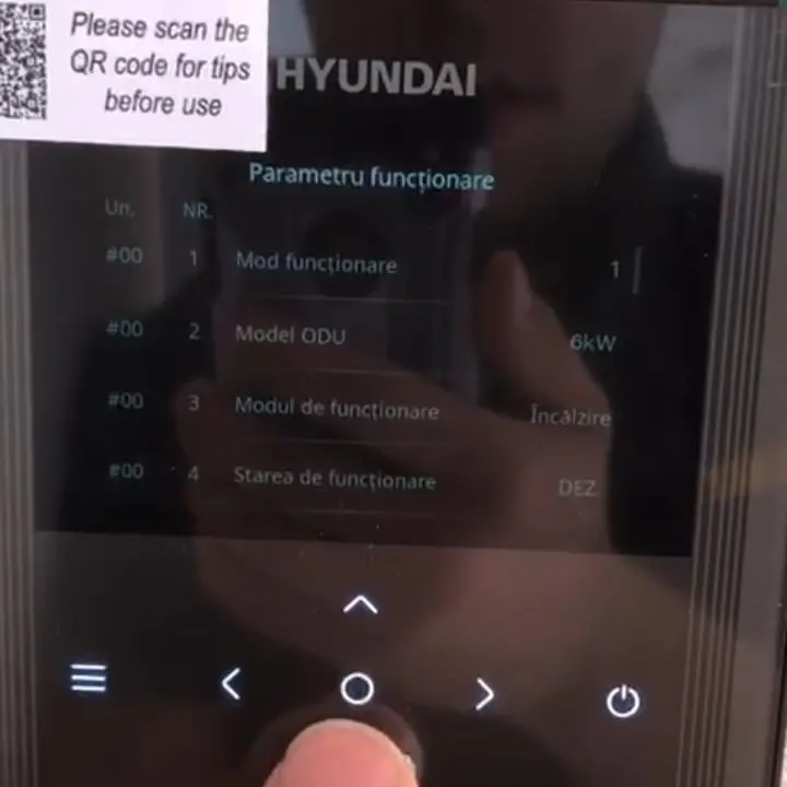 Parametrii de functionare 1-4 Hyundai R290