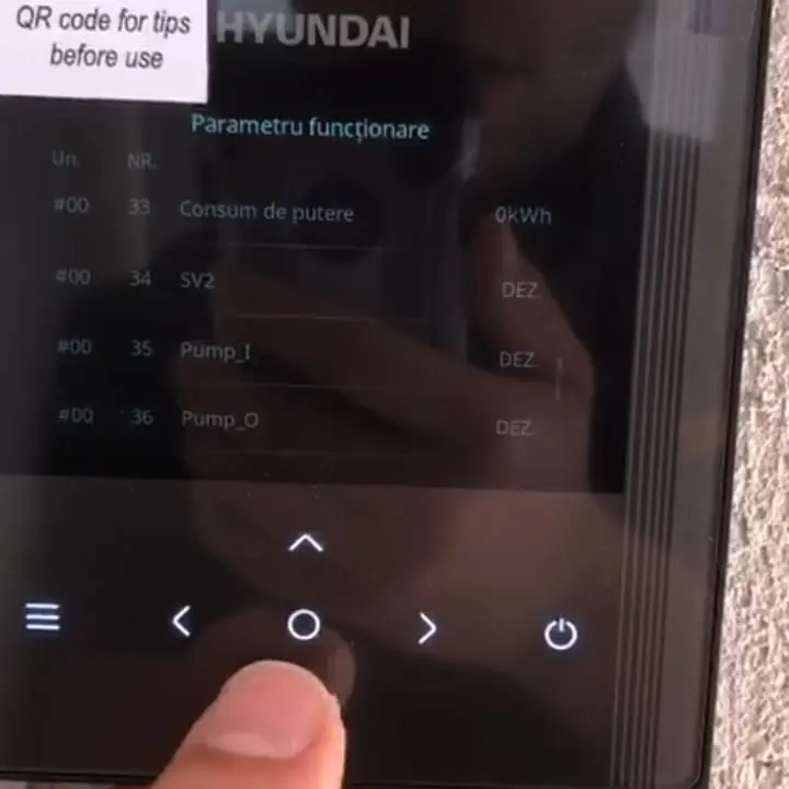 Parametrii de functionare 33-36 Hyundai R290