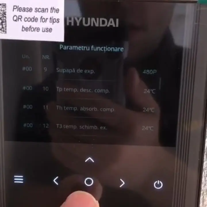Parametrii de functionare 9-12 Hyundai R290
