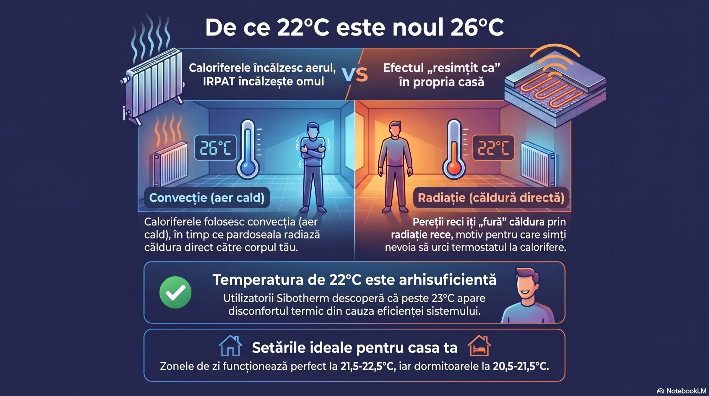 Peste 24°C în aerul din casa cu IRPAT Sibotherm
