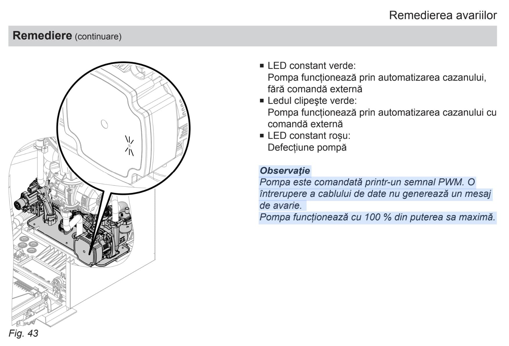 Setari centrala Viessmann cablu PWM pg. 89